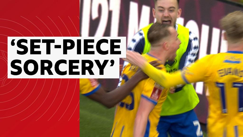 Mansfield’s Reed scores fabulous free-kick to upset Burnley