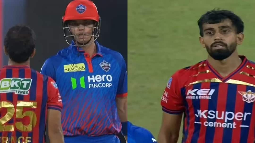 IPL 2026 में ट्रिस्टन स्टब्स से भिड़े प्रिंस यादव, बीच मैच में बल्लेबाज के पास पहुंचे और…, लड़ाई का बवाली वीडियो वायरल
