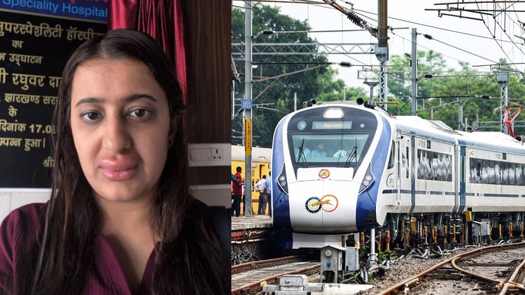 वंदे भारत का खाना खाकर बीमार हुए मां-बेटे: लंच खाने के बाद सूजे महिला के होंठ, बच्चे को हुआ डायरिया