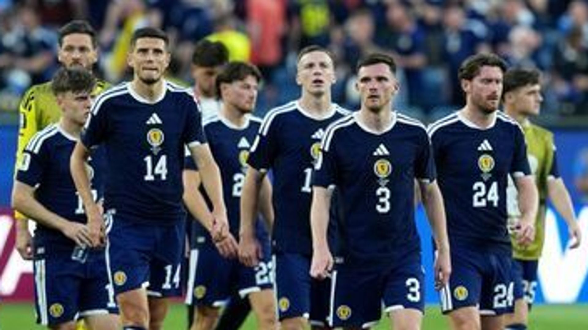 Scotland’s hopes of progressing to last 32 hanging by a thread