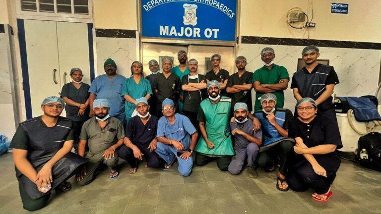 First robot-assisted total knee replacement surgery in government hospital in Karnataka to b…