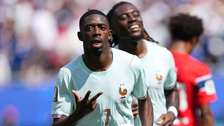 Dembele’s first-half hat-trick sees France beat Norway’s reserves