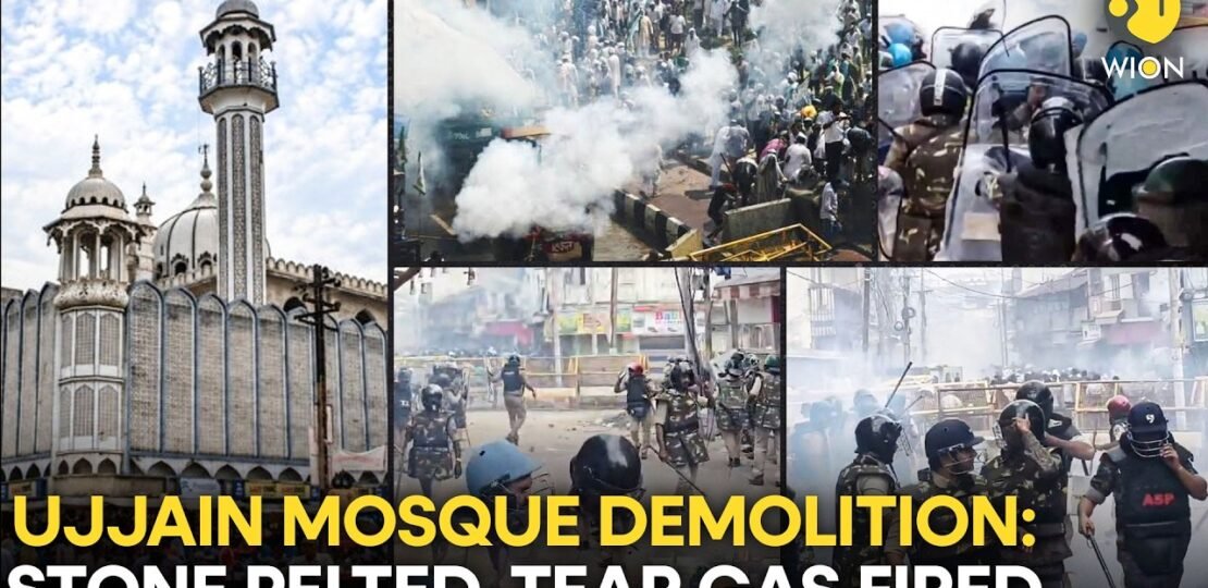 Ujjain Mosque Demolition LIVE: Police Fired Tear Gas After Stone-Pelting Near Shahi Masjid | WION
