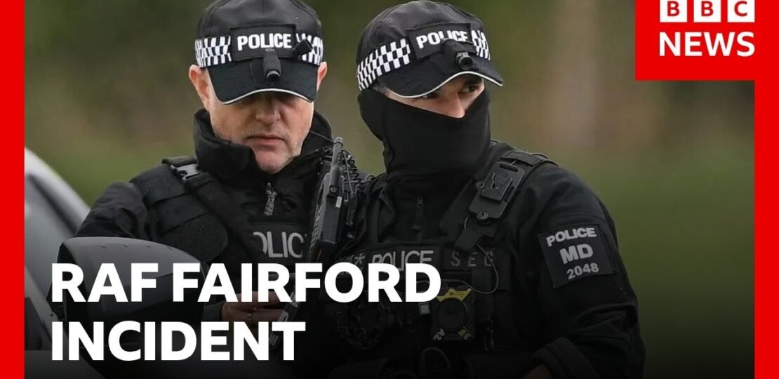 Five men arrested as counter-terror police investigate major incident near RAF Fairford | BBC News