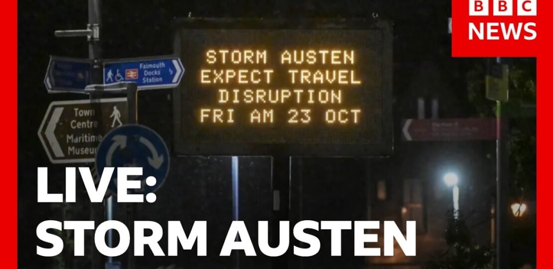 LIVE: Storm Austen leaves thousands without power as it sweeps across parts of the UK | BBC News