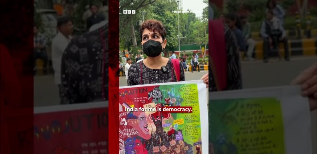 ‘Cockroach’ Protester detained in Delhi moments after BBC interview. #Delhi #India #BBCNews