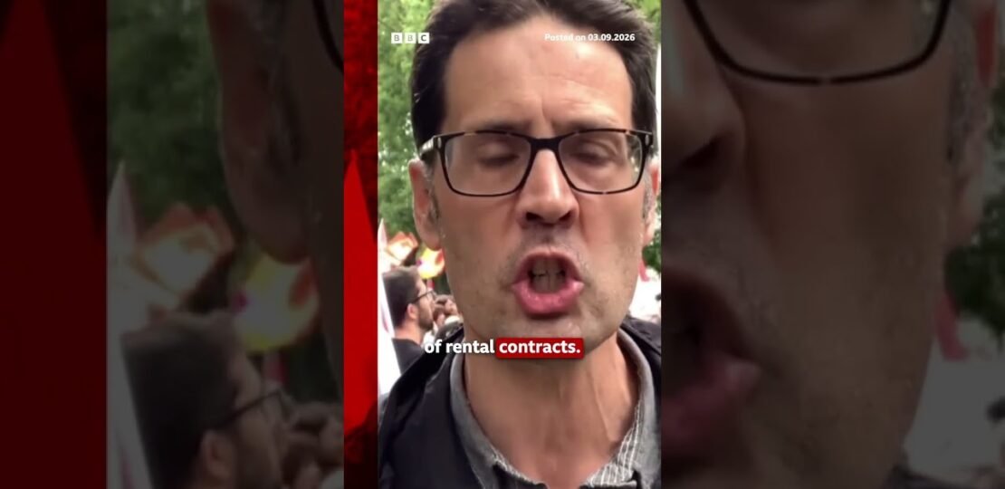 Protesters across Spain demand action over housing crisis. #BBCNews