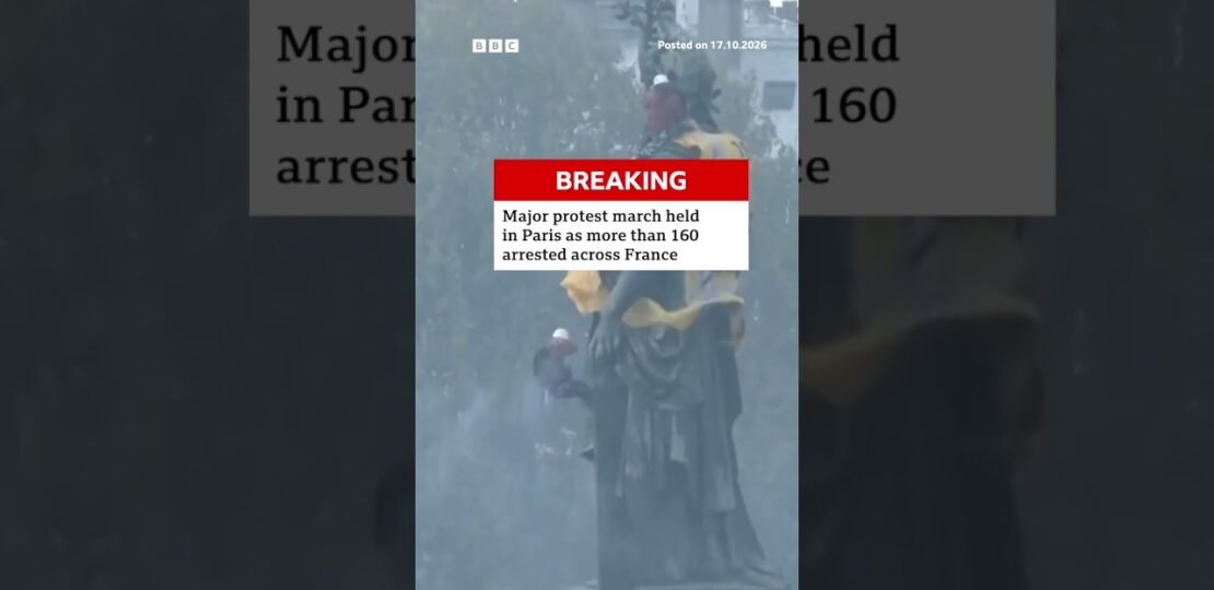 Major protest march held in Paris. #Paris #France #bbcnews