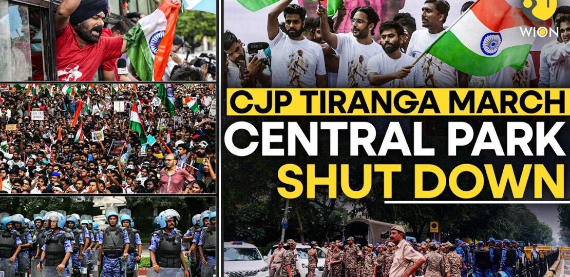 CJP’s Tiranga March LIVE: CJP Protests Turns Delhi Into A Fortress – 6000 Cops On Streets | LIVE