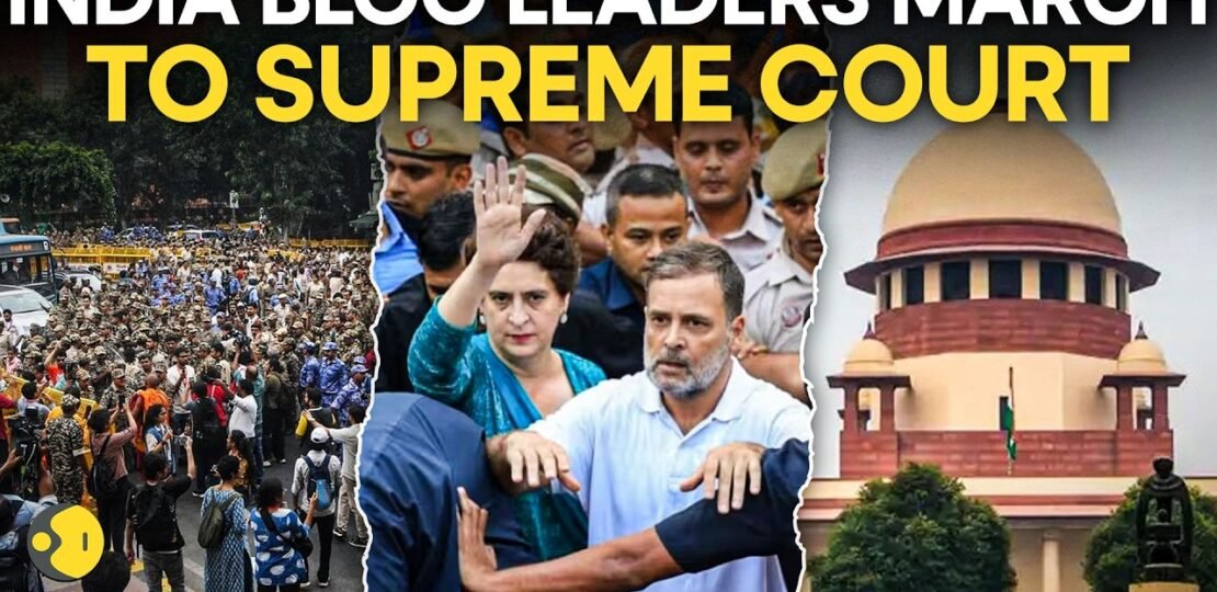 India Bloc Protest LIVE: Opposition Leaders March To Supreme Court, Tensions Explode In Delhi