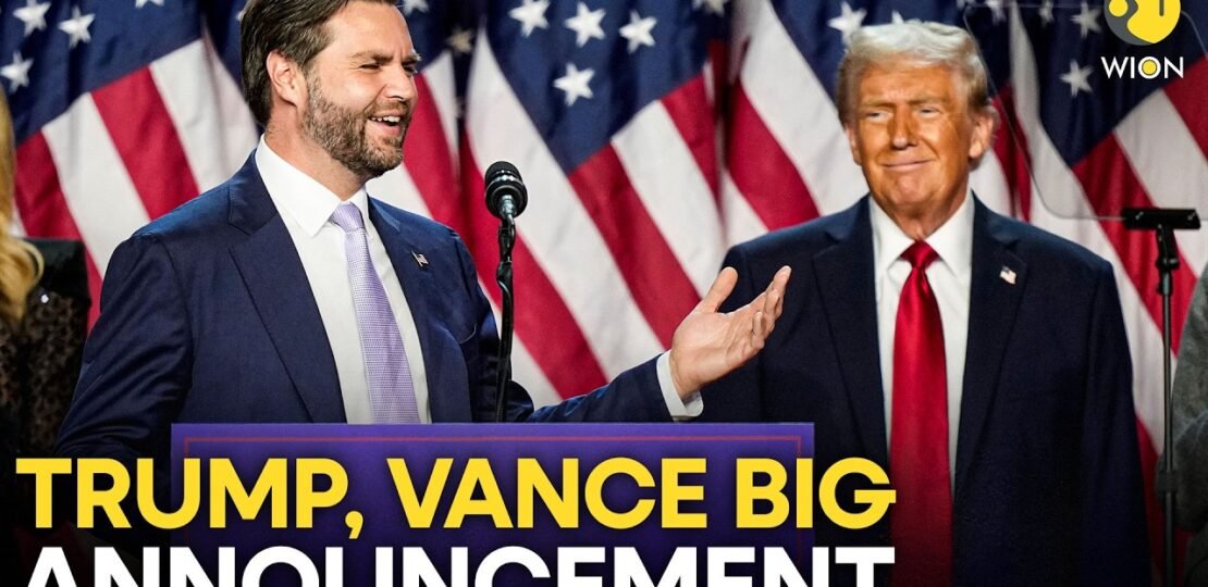 Trump Vance Announcement LIVE: US President Trump And JD Vance Make BIG Announcement | WION